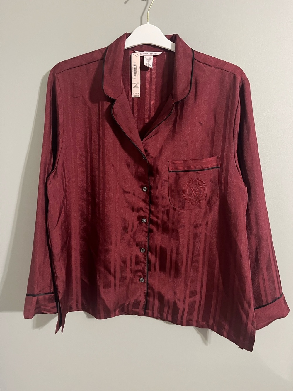 Victoria's Secret Glazed Satin Long Pajama Top